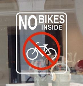 no bicycles against glass please